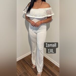 White dressy jumpsuit